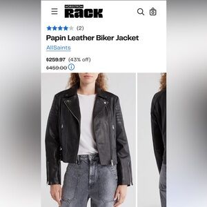ALLSAINTS PAPIN LEATHER BIKER JACKET